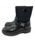 PRADA (プラダ) リナイロンベルテッドコンバットブーツ ブラック サイズ:36：55000円