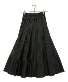 BEARDSLEY（ビアズリー）の古着「プリーツティアードスカート」｜ブラック