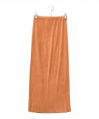 ISSEY MIYAKEイッセイミヤケ）の古着「プリーツロングスカート」｜オレンジ