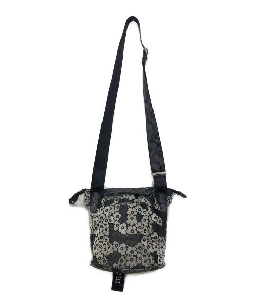 marimekko（マリメッコ）marimekko (マリメッコ) CARRY ALL UNIKKO ジャガードショルダーバッグ グレー×ブラック サイズ:下記参照の古着・服飾アイテム
