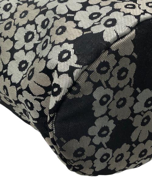 marimekko（マリメッコ）marimekko (マリメッコ) CARRY ALL UNIKKO ジャガードショルダーバッグ グレー×ブラック サイズ:下記参照の古着・服飾アイテム