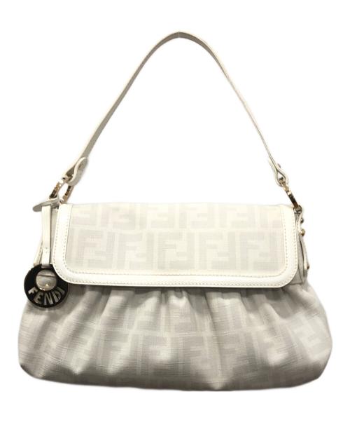 FENDI（フェンディ）FENDI (フェンディ) ズッカ柄セミショルダーバッグ ホワイト サイズ:下記参照の古着・服飾アイテム