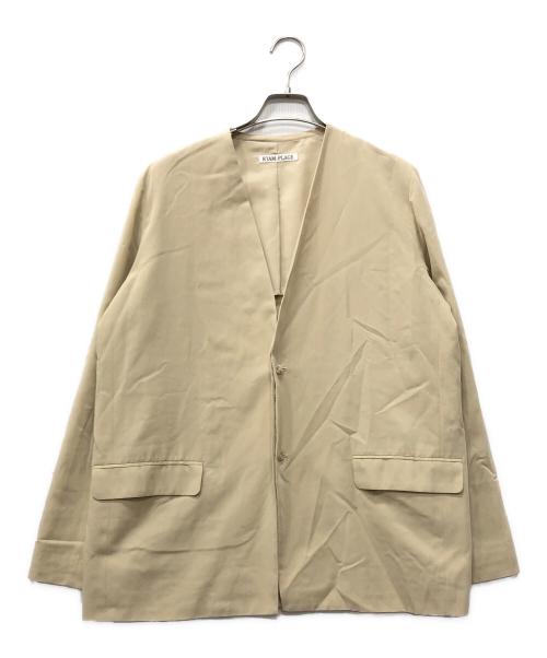 R'IAM-Plage（リアムプラージュ）R'IAM-PLAGE (リアムプラージュ) キュプラブラウス ショートジャケット ベージュ サイズ:下記参照の古着・服飾アイテム