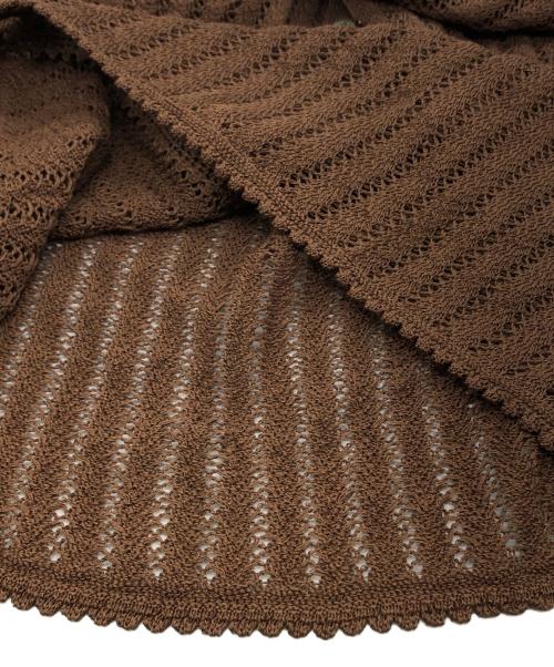 45R（フォーティファイブ・アール）45R (フォーティファイブ・アール) ギマニットソー レースカーディガン レースニットカーディガン ブラウン サイズ:02の古着・服飾アイテム