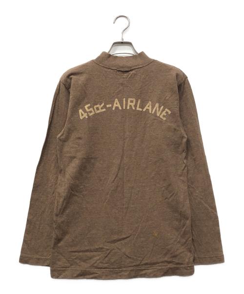 45R（フォーティファイブ・アール）45R (フォーティファイブ・アール) ヨブルdeエアレーンプリント 908 ヨックネックカットソー ブラウン サイズ:★の古着・服飾アイテム