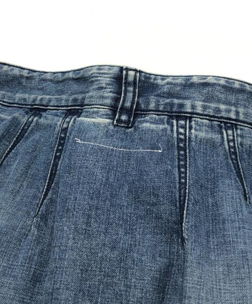 MM6 Maison Margiela（エムエムシックスメゾンマルジェラ）MM6 Maison Margiela (エムエムシックスメゾンマルジェラ) フロントフリルデニムロングスカート インディゴ サイズ:38の古着・服飾アイテム