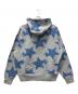 A BATHING APE (ア ベイシング エイプ) RELAXED STA PATTERN PULLOVER HOODIE グレー×ブルー サイズ:L：22000円