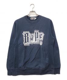A BATHING APE（ア ベイシング エイプ）の古着「旧タグ 両Vスウェット」｜ネイビー