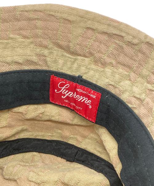 SUPREME（シュプリーム）Supreme (シュプリーム) Fat Tip Jacquard Denim Crusher Hat ベージュ サイズ:MLの古着・服飾アイテム