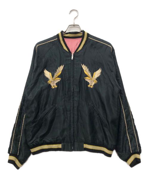 TAILOR 東洋（テーラー東洋）TAILOR 東洋 (テーラー東洋) リバーシブルサテンスカジャン ブラック×ピンク サイズ:XLの古着・服飾アイテム