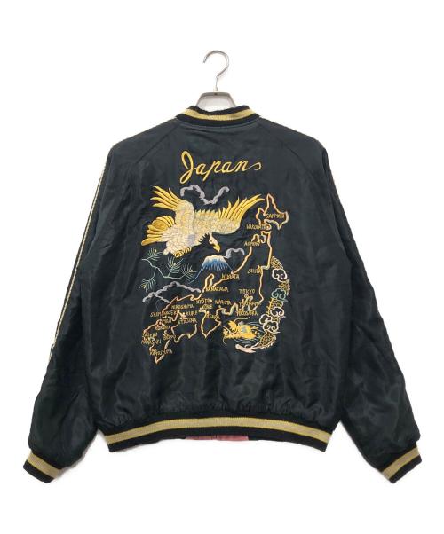 TAILOR 東洋（テーラー東洋）TAILOR 東洋 (テーラー東洋) リバーシブルサテンスカジャン ブラック×ピンク サイズ:XLの古着・服飾アイテム