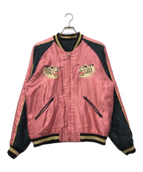 TAILOR 東洋（テーラー東洋）TAILOR 東洋 (テーラー東洋) リバーシブルサテンスカジャン ブラック×ピンク サイズ:XLの古着・服飾アイテム