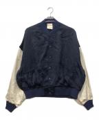 refomedリフォメッド）の古着「FRESH MAN STADIUM JAMPER」｜ネイビー×アイボリー