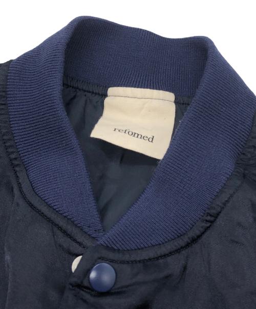 refomed（リフォメッド）refomed (リフォメッド) FRESH MAN STADIUM JAMPER ネイビー×アイボリー サイズ:4の古着・服飾アイテム