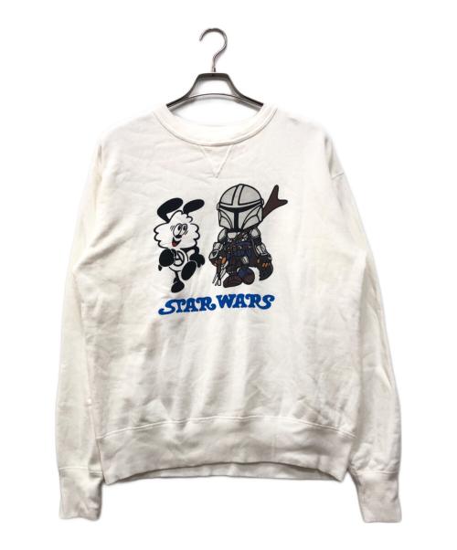 HUMAN MADE（ヒューマンメイド）HUMAN MADE (ヒューマンメイド) STARWARS TSURIAMI SWEATSHIRT ホワイト サイズ:Lの古着・服飾アイテム