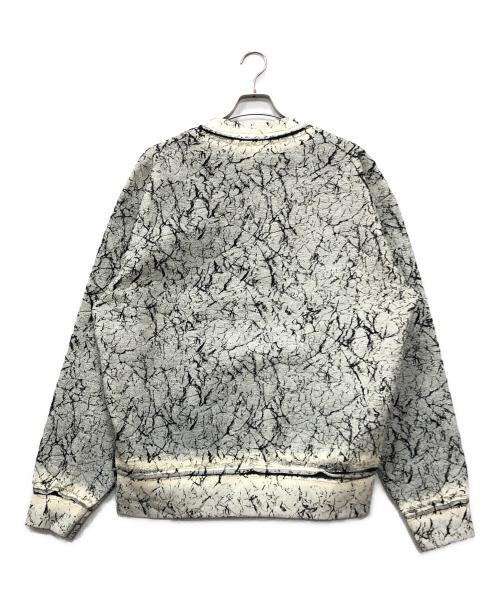 DIESEL（ディーゼル）DIESEL (ディーゼル) S-Macoval クラックコーティングスウェット グレー×ブラック サイズ:Lの古着・服飾アイテム