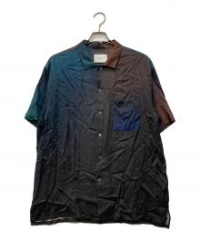 stein（シュタイン）の古着「OVERSIZED CUPRO OPEN COLLAR SS SHIRT」｜ブラック