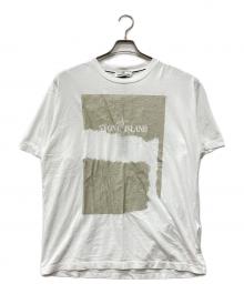 STONE ISLAND（ストーンアイランド）の古着「SCRATCHED PAINT TWO PRINT」｜ホワイト
