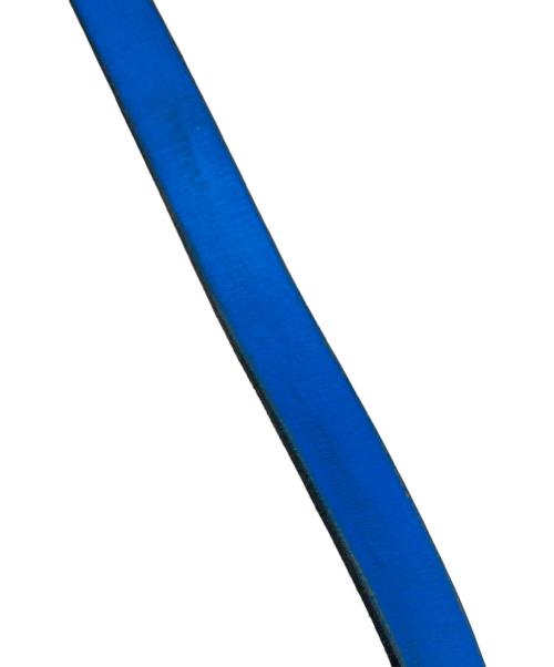 KAPITAL（キャピタル）KAPITAL (キャピタル) オイルレザー スタッズディスコバックルベルト ブルー サイズ:下記参照の古着・服飾アイテム