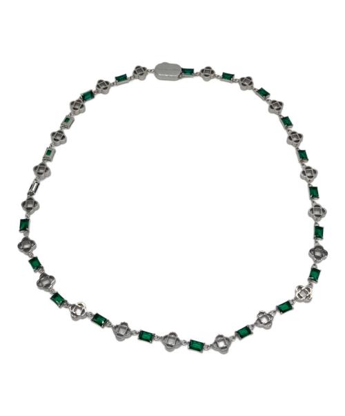 SYNCHRO1996（シンクロ1996）SYNCHRO1996 (シンクロ1996) 316L Emerald Grid Necklace シルバー×グリーン サイズ:下記参照の古着・服飾アイテム