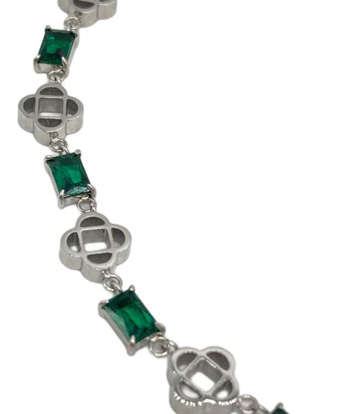 SYNCHRO1996（シンクロ1996）SYNCHRO1996 (シンクロ1996) 316L Emerald Grid Necklace シルバー×グリーン サイズ:下記参照の古着・服飾アイテム