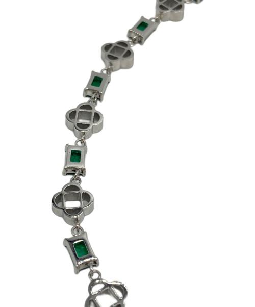 SYNCHRO1996（シンクロ1996）SYNCHRO1996 (シンクロ1996) 316L Emerald Grid Necklace シルバー×グリーン サイズ:下記参照の古着・服飾アイテム