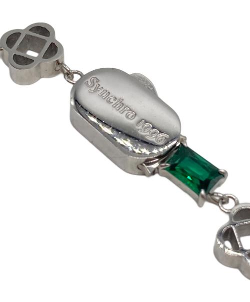 SYNCHRO1996（シンクロ1996）SYNCHRO1996 (シンクロ1996) 316L Emerald Grid Necklace シルバー×グリーン サイズ:下記参照の古着・服飾アイテム