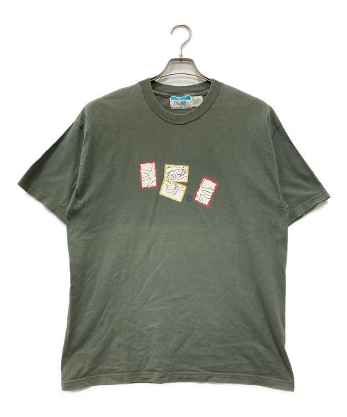 TENDERLOIN（テンダーロイン）TENDERLOIN (テンダーロイン) プリントTシャツ グリーン サイズ:XLの古着・服飾アイテム