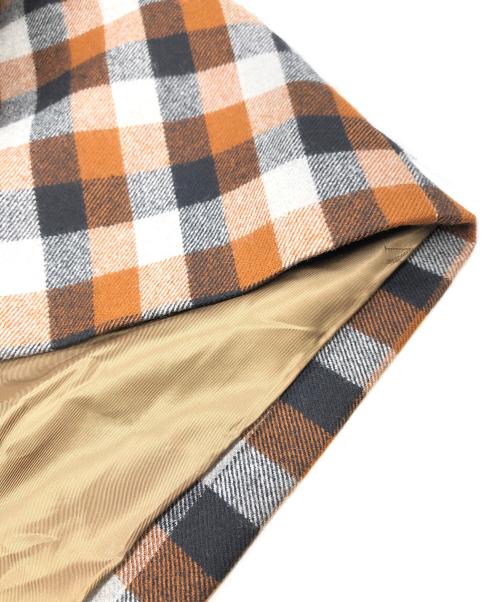 MACKINTOSH（マッキントッシュ）MACKINTOSH (マッキントッシュ) メルトンチェックシングルコート ブラウン×グレー サイズ:38の古着・服飾アイテム