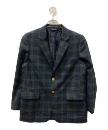 BROOKS BROTHERS（ブルックスブラザーズ）の古着「金釦チェックブレザー」｜グリーン