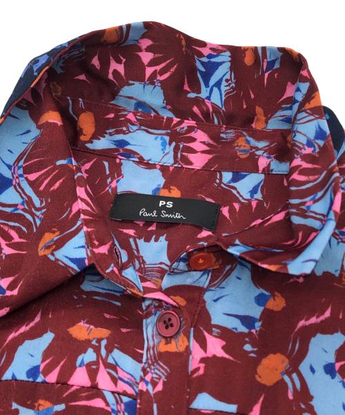 PS Paul Smith（ＰＳポールスミス）PS Paul Smith (ＰＳポールスミス) スノーピクシー プリント ワンピース レッド×ブルー サイズ:40の古着・服飾アイテム