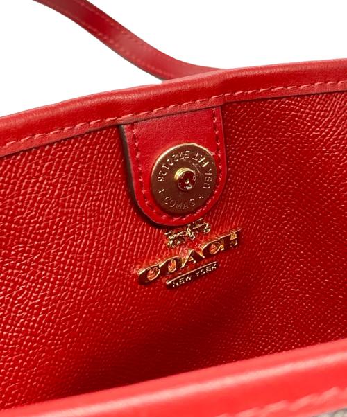 COACH（コーチ）COACH (コーチ) トートバッグ ブラウン×レッド サイズ:下記参照の古着・服飾アイテム