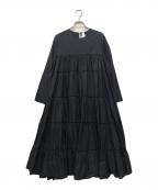 merletteマーレット）の古着「ESSAOUIRA コットンティアードドレス」｜ブラック