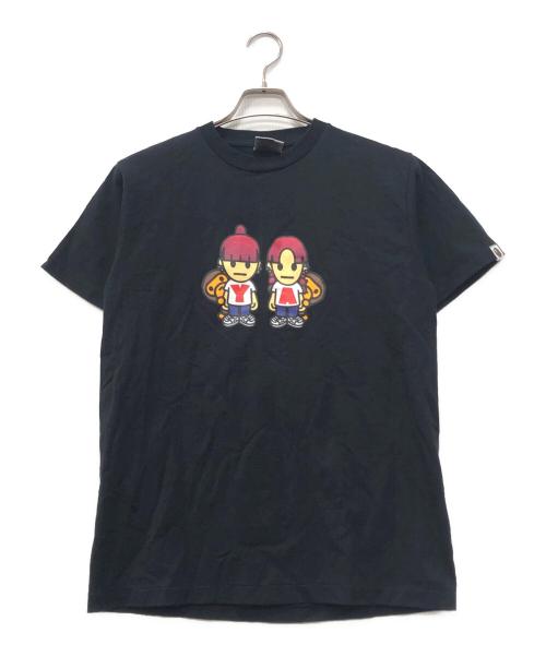A BATHING APE（ア ベイシング エイプ）A BATHING APE (ア ベイシング エイプ) PUFFY VS BABY MILO プリントTシャツ ブラック サイズ:Lの古着・服飾アイテム