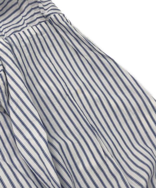 Y's（ワイズ）Y's (ワイズ) 襟断ち切りストライププルオーバー ブルー サイズ:2の古着・服飾アイテム