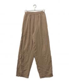 BALENCIAGA（バレンシアガ）の古着「Brown Fluid Poplin Track Pants」｜ベージュ
