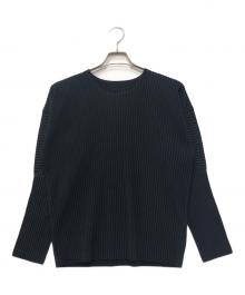 HOMME PLISSE ISSEY MIYAKE（オム プリッセ イッセイ ミヤケ）の古着「プリーツカットソー」｜ブラック