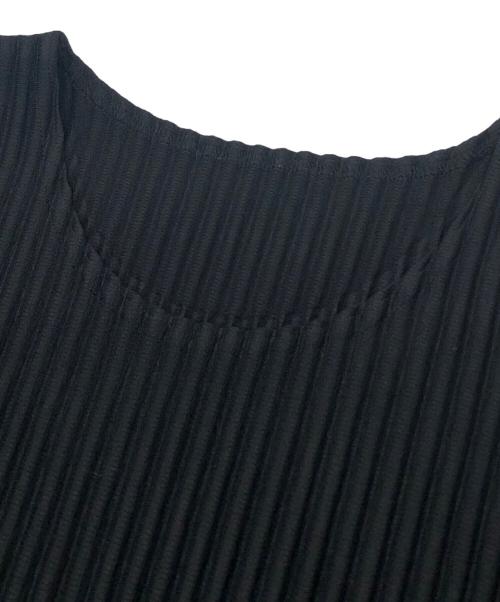 HOMME PLISSE ISSEY MIYAKE（オム プリッセ イッセイ ミヤケ）HOMME PLISSE ISSEY MIYAKE (オム プリッセ イッセイ ミヤケ) プリーツカットソー ブラック サイズ:2の古着・服飾アイテム
