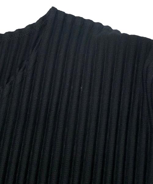 HOMME PLISSE ISSEY MIYAKE（オム プリッセ イッセイ ミヤケ）HOMME PLISSE ISSEY MIYAKE (オム プリッセ イッセイ ミヤケ) プリーツカットソー ブラック サイズ:2の古着・服飾アイテム