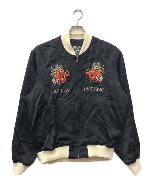 Hysteric Glamour（ヒステリックグラマー）Hysteric Glamour (ヒステリックグラマー) DRAGON LADY TOUR刺繍 スカジャン ブラック サイズ:Mの古着・服飾アイテム