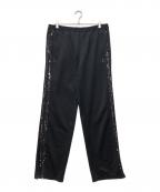 DSQUARED2ディースクエアード）の古着「スパンコールサイドライントラックパンツ」｜ブラック