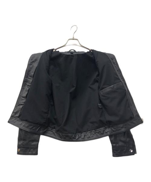 ZARA（ザラ）ZARA (ザラ) スタッズシングルレザージャケット ブラック サイズ:XSの古着・服飾アイテム