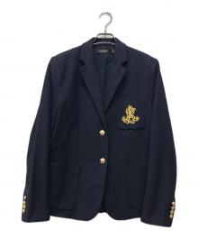 LAUREN RALPH LAUREN（ローレンラルフローレン）の古着「エンブレム付 ブリンジャガードブレザー」｜ネイビー