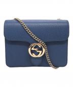 ）の古着「インターロッキング ショルダー バッグ」｜ブルー