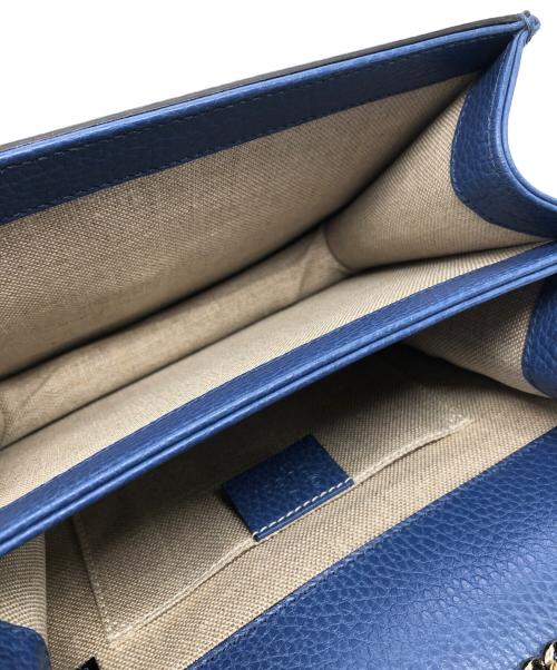 GUCCI（グッチ）GUCCI (グッチ) インターロッキング ショルダー バッグ ブルー サイズ:下記参照の古着・服飾アイテム