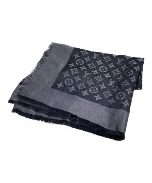 LOUIS VUITTON（ルイ ヴィトン）LOUIS VUITTON (ルイ ヴィトン) モノグラムストール グレー×ブラック サイズ:下記参照の古着・服飾アイテム