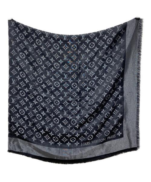 LOUIS VUITTON（ルイ ヴィトン）LOUIS VUITTON (ルイ ヴィトン) モノグラムストール グレー×ブラック サイズ:下記参照の古着・服飾アイテム