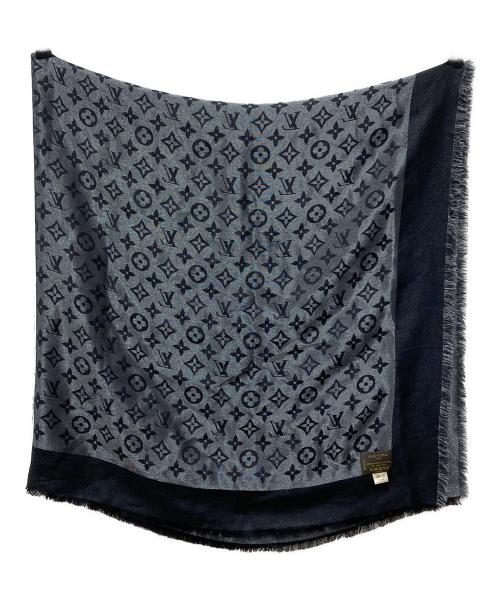 LOUIS VUITTON（ルイ ヴィトン）LOUIS VUITTON (ルイ ヴィトン) モノグラムストール グレー×ブラック サイズ:下記参照の古着・服飾アイテム