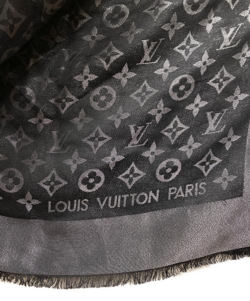 LOUIS VUITTON（ルイ ヴィトン）LOUIS VUITTON (ルイ ヴィトン) モノグラムストール グレー×ブラック サイズ:下記参照の古着・服飾アイテム