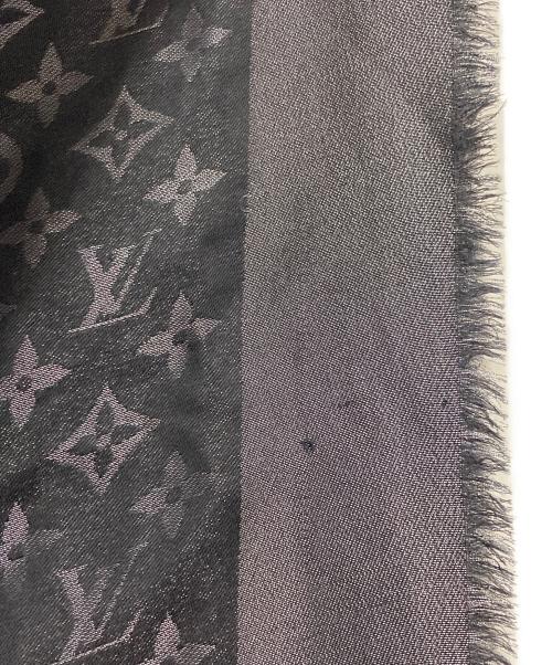 LOUIS VUITTON（ルイ ヴィトン）LOUIS VUITTON (ルイ ヴィトン) モノグラムストール グレー×ブラック サイズ:下記参照の古着・服飾アイテム
